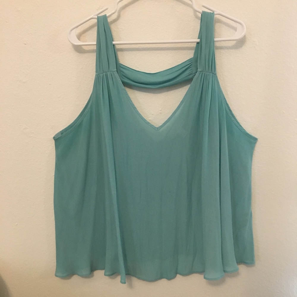 Forever21 Teal Flowy Top
